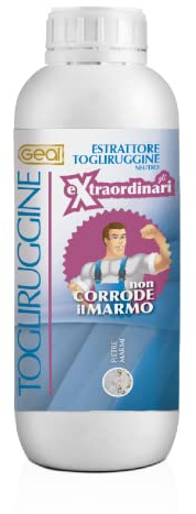 GEAL ESTRATTORE TOGLIRUGGINE. Rimuove Macchie di Ruggine da Pavimento e Rivestimenti anche in Marmo. 500ML