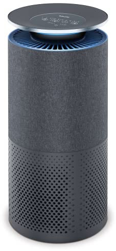 Beurer LR 401 Luftreiniger, Steuerung und Überwachung der Raumluft per App, dreischichtiges Filtersystem und zuschaltbares ultraviolettes Licht, für Räume bis 69m², mit Stoffbezug