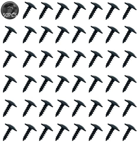 Vis de tôle pour garde - boue de voiture M5x16mm torx vis autotaraudeuses N91160401 N90974701 grille de passage de roue pour pare - chocs 50pcs (noir)