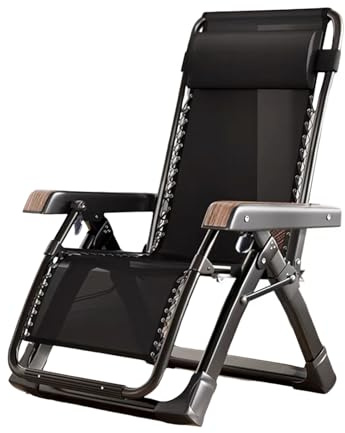 CEIEVER Sonnenliege Klappbar, Campingliege mit Kopfstütze Gartenliege klappbar 0°-170° Verstellbarer Rückenlehne Grand Patio Sonnenliege Liegestuhl für Patio-Garten-Strand-Pool