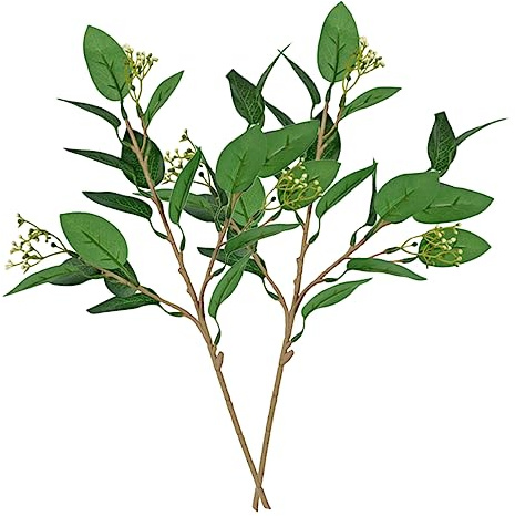 Ciieeo 2 Pièces rameau d'olivier Artificiel Plantes en Vrac Plante Artificielle de Bureau Vase tiges de Fausses Branches d'olivier décor végétal résistant à l'usure bifurquer Pala