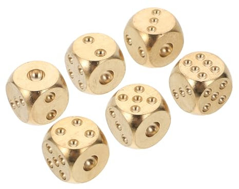 DRESSOOS 6stücke Teiliges Kleine Spielwürfel Leicht Tragbar Robust Geeignet Für Brettspiele Party Bar Zubehör