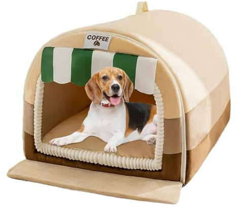 Hundehütte, Hundehütte Indoor | rutschfeste Welpenschlafhöhle | Haustierbedarf, waschbare Schlafbetten für Wohnzimmer, Schlafzimmer, Pi