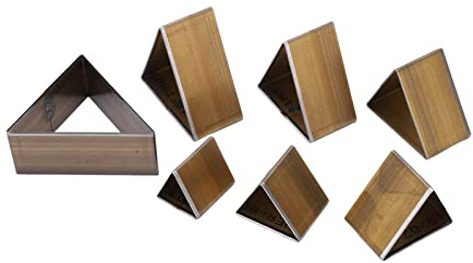 Ensemble de 7 emporte-pièces en cuir triangulaires de tailles différentes pour le bricolage - moules de découpe creux pour l'artisanat à domicile et le travail du cuir