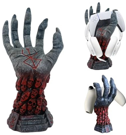 Wenbones Supporto per cuffie da gioco e controller, scuri e misteriosi supporto per cuffie, accessori da gioco, decorazione per camera da gioco, per PC ps4 ps5, switch ps Xbox