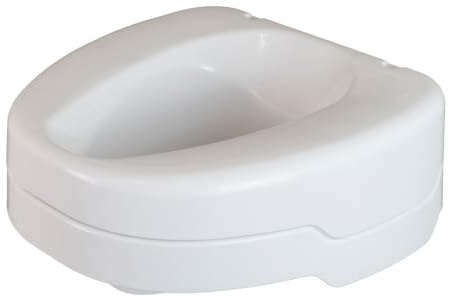 The Helping Hand EZY-FIT Raised Toilet Seat (4 No Lid) | 2 4 6 Locking Toilet Seat Elevator, Disabled Toilet Aid Height Adjustable Toilet Seat