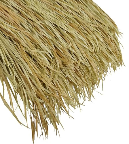 Tegole di Paglia Artificiale Stile Messicano Copertura per Tetti in Paglia PE Impermeabile e Resistente ai Raggi UV per Capanne Tiki, Palapas Tetti da Gazebo (47x50cm, 6-10/m²)(Size:2pcs,Color:F)