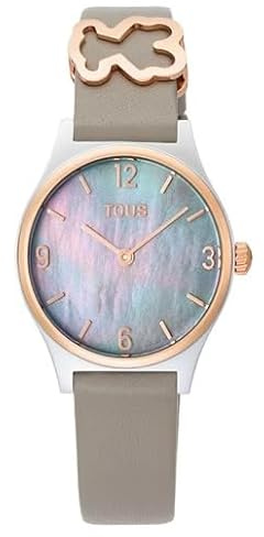 Tous Reloj analógico con Correa de Piel, Acero y Esfera nácar Epic Icon