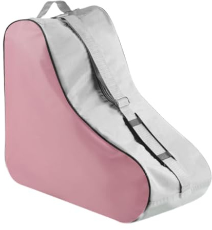 rockible Borsa Porta Pattini a Rotelle per Bambini, Borse per Pattini in Tessuto Oxford con Tracolla Regolabile, Organizer per Riporre Pattini, Protezioni, Ginocchiere, Guanti E Altro Ancora, Rosa