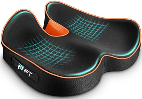POOTACK Cuscino per Sedile Memory Foam, Comfort Extra per Auto, Ufficio | Supporto Stabile e Rivestimento Traspirante, Ideale per Lunghe Sessioni di Lavoro o Gioco, Regalo adatto per ogni Occasione