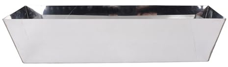 Glomora Stainless Steel Mud Pan Non Stick Multifunctional Plastering Bowl for Mixing Cement Mortar Putty Paint