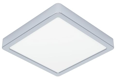 EGLO connect.z Smart-Home LED Bad Deckenlampe Fueva 6-Z, 22 cm, ZigBee | Matter, App und Sprachsteuerung Alexa, warmweiß-kaltweiß, RGB, dimmbar, Deckenleuchte Badezimmer chrom, IP44