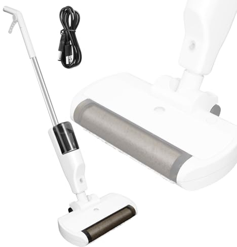 Electric Spray Mop, Cordless Wet Dry Vacuum Cleaner, 60min Runtime, Blue Light, with 550ML Water Tank & 500ML Dust Container, Handheld Scrubber Floor Polisher for Hardwood, Tiles