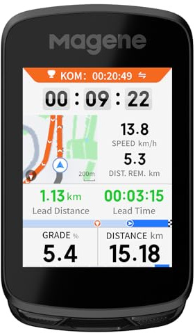 Magene C606 Pro GPS Bike Computer – 2.8 Transflective Touchscreen, 25Hr Battery, Map Navigation, Climb Pro, Live Segments, ANT+/Bluetooth Cycling Computer