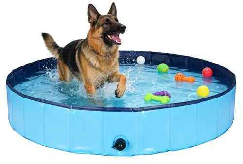 Faltbare Hundepool, nutzbar als Hundeplanschbecken Hundebadewanne Swimmingpool oder Bällebad für Klein Große Hunde, 120x30cm