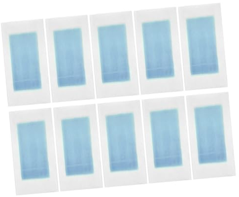 Healeved Strisce Depilatorie Doppio Lato Non Tessuto e Cera Blu per Depilazione Efficiente, 10 Pezzi per Gambe e Corpo
