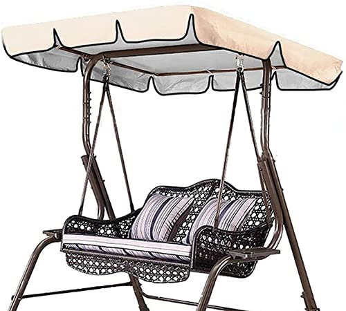 Reservtak för Hollywood Swing Swing Vattentät 210D Oxford-tyg Garden Swing Cover Uteplats Skugga Utomhus Hudskydd Tak