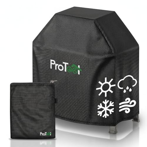 ProTool Copertura Barbecue Impermeabile 420D, Telo Copri Barbecue per BBQ Gas, Carbonella ed Elettrico, Tessuto Oxford Antistrappo, Cover Protettiva Anti Pioggia, Sole, UV, Vento, Neve e Polvere