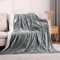CURECURE Electric Heated Blanket Throw Large Soft Flannel Warm Blanket with Auto Off & Settings Removable Switch Washable (Silver Gray, 130x180cm)