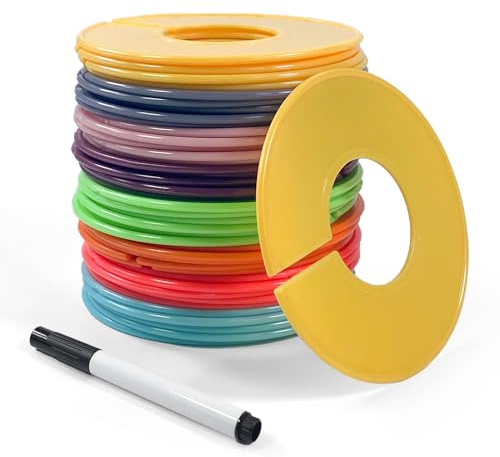 gaoduanluoluo 40 Piezas Separadores Tamaño de Ropa, Divisores de Perchas | Separadores de Talla para Armario, para Distinción de Tamaño de Ropa (Multicolor)