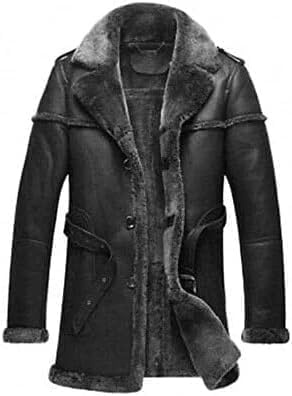 Chaqueta de cuero para hombre, motociclista, bombardero, desgastado, motocicleta, negro, piel de oveja real, chaqueta de piel gris, abrigo de penny lane, Negro, 4X-Large