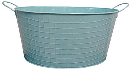 SkVLf Secchiello per Il Ghiaccio in Metallo Elegante e Versatile - Raffreddatore per Champagne alla Moda per Feste, Vino e Giardino - Finitura Verniciata a Polvere - 38,5x26x25 cm