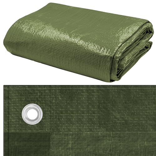 KNM TRADE 3x3m 90g/m² Bâche de Protection à œillets Home&Garden Vert