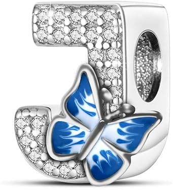 Jokmeo 925 Sterlingsilber Damen Buchstaben-A-Z-Anhängerperlen, kompatibel mit Pandora sowie europäischen Armbändern und Halsketten, passend für Frauen und Mädchen.ZM2