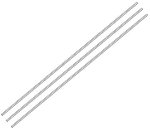 QUARKZMAN 3 Stück Gewindestangen, M5 x 400mm, 304 Edelstahl, Gewindestab mit metrischem Vollgewinde, M5-0,8 Gewindestift für Möbel- und Maschinenmontage