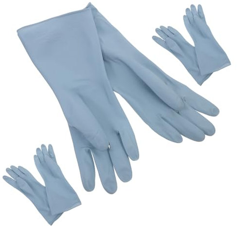 Amosfun 3paare Geschirrspülhandschuhe Wiederverwendbar Hausarbeitshandschuhe Aus Pvc Reinigungshandschuhe Für Küche Und Bad