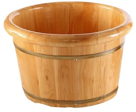 REIFOR Bain De Pied Bassine Pied Seau pour Bain De Pieds Accessoires De Sauna Seau De Sauna Seau À Eau Baignoires De Bain De Pieds en Bois Faites À La Main Bassine Bain De Pied