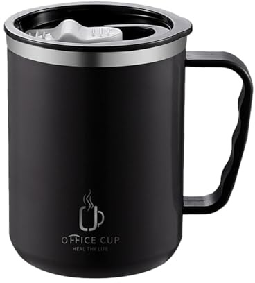 YRTUOP Mug Isotherme 500ml, Mug de Voyage avec Couvercle Tasse à café en acier inoxydable Tasse de Voiture pour l'eau et le thé chauds et froids