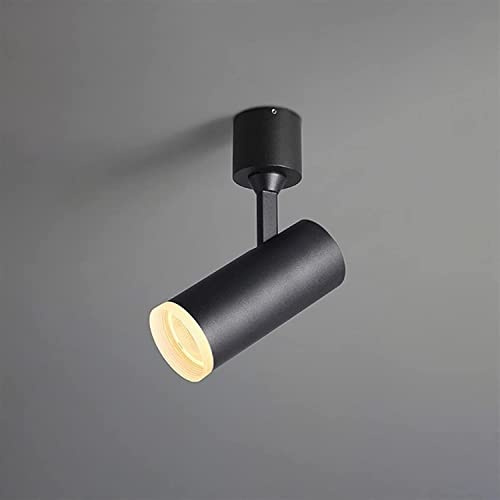 TCHAUSGZOZ Si Accende Spotlight direzionali Interni GUIDATO Lampada, Downlight soffitto rotabile da 9 W, apparecchi di Illuminazione a soffitto for Cucina Soggiorno Camera da Letto luci a LED(Black-30