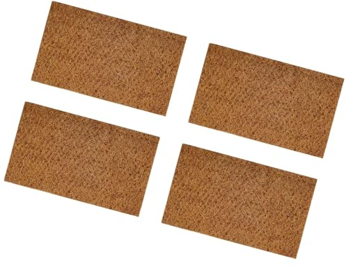 Confezione da 4 tappeti naturali in fibra di cocco per rettili tartarughe e lucertole terrari biancheria da letto substrato fodera lucertole terrari Liner