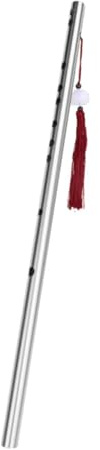 MagiDeal Flauta Dizi de acero inoxidable Sonido consistente Compacta Tradicional Gran sonido Ligera Accesorios Entusiastas Fácil de tocar, 54cm