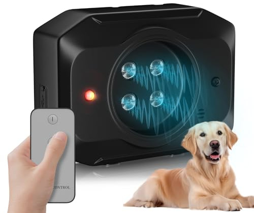 QEWEUUIE Anti Bell Gerät Hunde, 55Ft Antibell Ultraschall Gerät mit Fernbedienung, 3Modi Ultraschall Dog Silencer Innen Draußen, Hundeabwehr Ultraschall für Kleiner Großer Mittelgroßer