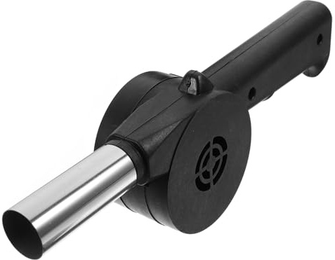 KONTONTY Soplador Manual para Barbacoa Portátil Fuelle de Mano sin Electricidad para Encendido Rápido de Fuego Herramienta Ligera y Compacta para Camping y Cocina al Aire
