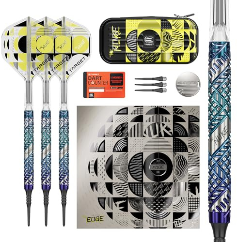 Target Darts Luke Littler Edge Soft Pixel Tip Dart Set 19g 95% Wolfram The Nuke Player Edition Takoma Etui K-Flex Nr.2 Flügeln dartpfeile mit Kunststoffspitze Dart Pfeile