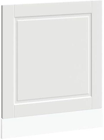 Foknhdi Mascherina per lavastoviglie Porto bianco, 60 × 1,5 × 67 cm, in materiale di legno, protezione frontale, antigraffio, salvaspazio, per cucina, corridoio, bagno