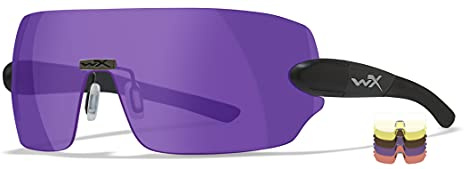 Wiley X │ WX Detection | Sonnenbrille Herren │ Klar, Gelb, Orange, Violett, Kupfer/Matt Schwarz | Schutzbrille │ Taktische Militärische MTB Brille Laufbrille Radfahren | 100% UVA/UVB-Schutz