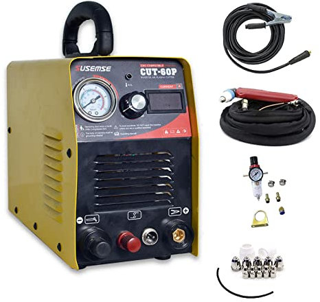 SUSEMSE Decoupeur Plasma 60 Amps Pilot Arc Coupeur de Plasma IGBT Inverter Air Plasma Cutter CUT60 P 220 V, allumage Pilote, avec écran LCD