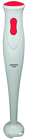 Frullatore a Immersione Johnson FRAPPÈ 400W - Acciaio Inox - Semplice e Maneggevole - Frullare, Tritare e Mescolare - 2 Velocità e Accessori Inclusi