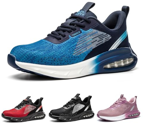 TQGOLD Chaussures de Sécurité Hommes Femmes Basket de Securite Noir,42EU