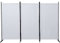 Mingone Raumteiler Trennwand Extralanger Paravent 3-TLG. Sichtschutz Faltbar mit Metallrahmen Polyester-Mischgewebe für Wohnzimmer, Schlafzimmer, Küche, Büro, Balkon, Garten, Weiß, 260x176cm