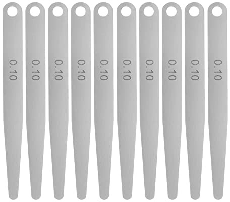 QUARKZMAN 10pz Sensore Calibro 0.1mm Spessore Calibro 65MN Acciaio Metrico Divario Misurazione Strumento Singola Lama