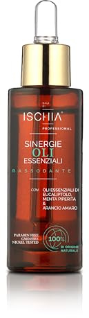 Sali di Ischia Professional - Sinergie Oli Essenziali Elasticizzante, Rassodante - 30 ml di miscela di oli di Mandorle, Menta Piperita, Arancia, Eucaliptolo, per una pella più elastica e tonica.