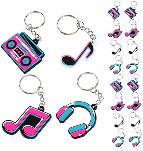 MUCKLILY Geldbörsen 20St Musik Schlüsselanhänger Schlüsselringe Geschenke das Geschenk Dekor Geldbörsen-Anhänger Handtaschen-Anhänger Knopf Schlüsselbund das Schild Ornament schmücken PVC