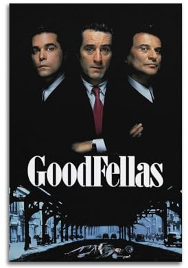 ZaMouss Filmposter GoodFellas auf Leinwand, Wandkunst, Dekoration, Wohnzimmer, Schlafzimmer, Dekoration, Poster, 50 x 75 cm, ungerahmter Stil