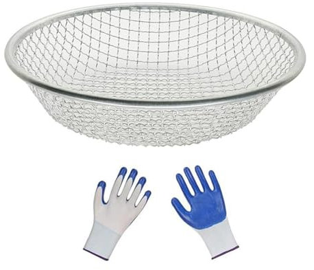 Yominerr Colino per terra e compost in acciaio per la raccolta di terreno, pietre e segatura, colino per sabbia e compost, colino per arenaria, 10 mm