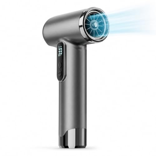 Kabelloser Haartrockner 100.000 U/min, 15000mAh Föhn USB Wiederaufladbarer Reiseföhn 200W, Tragbarer Fön mit Düse für Reisen Camping